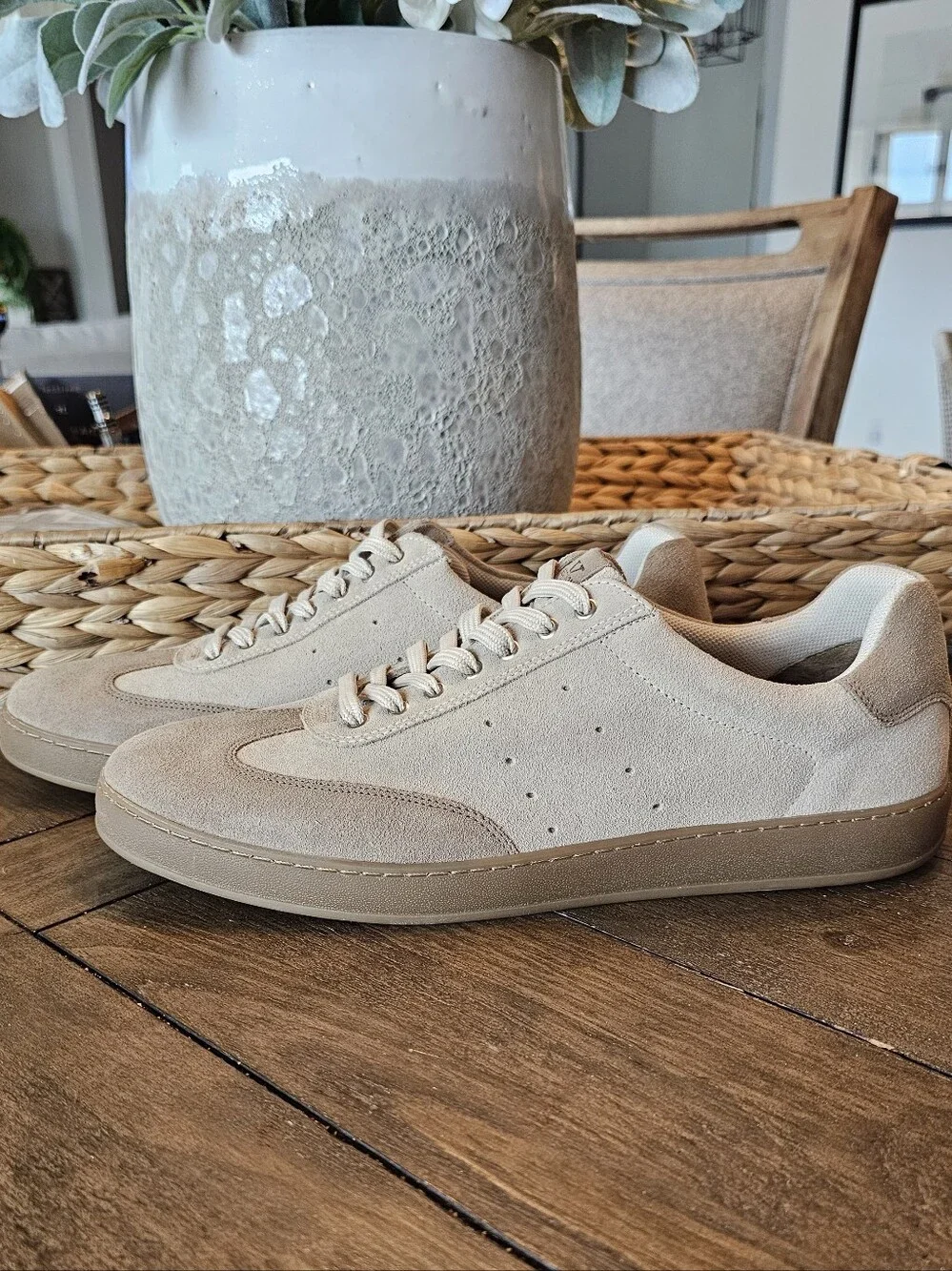 SECTIONX Men's Tan & Beige Suede Low Top Sneakers Shoes. Size 12M NWOB